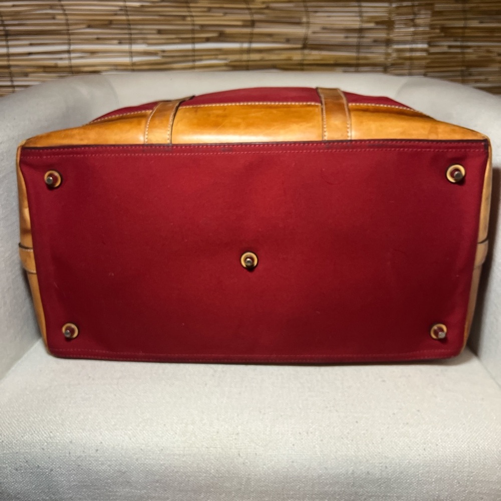 🍎Coach Red and Tan Large vintage travel Tote Bag🍎 - Picture 4 of 10